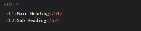 heading example